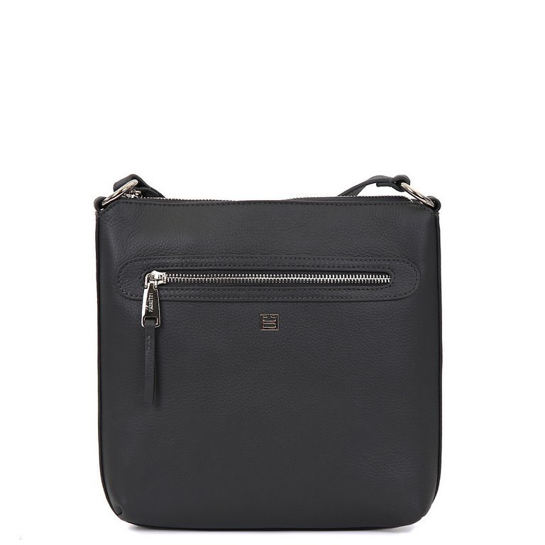 Сумка женская FABRETTI 26*8*25см, нат. кожа, серый