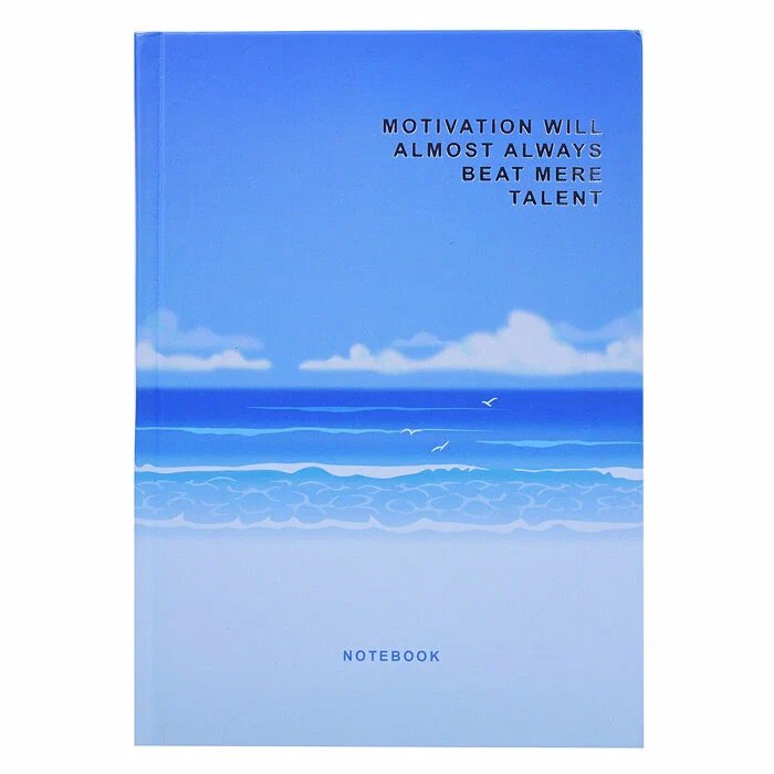 Записная книжка 210*148 мм, 96л., тв. обл., мат. лам. тисн. фольгой "На море"