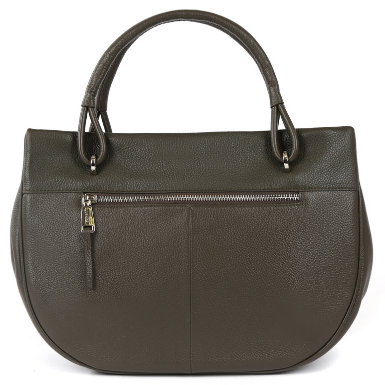 Сумка женская FABRETTI 32х24х13 см, нат. кожа, табачный