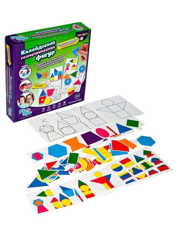 Игра обучающая  Формы с липучками "Калейдоскоп геометрических фигур" 3+ Pic'nMix