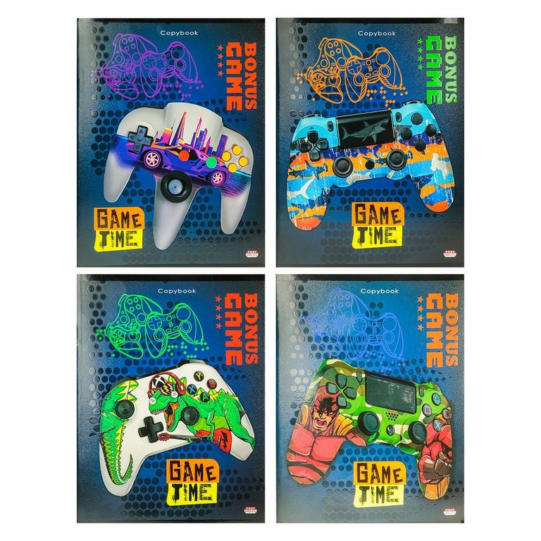 Тетрадь 96 лист кл. А5 на скрепке "ГЕЙМЕРСКАЯ ТЕМА"