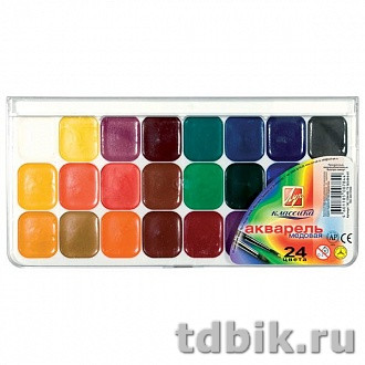 Краски акварельные 18 цв. медовые Луч "Классика" (без кисти, пластиковая упаковка)