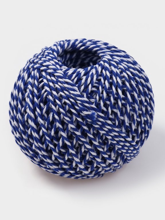 Шпагат хлопчатобумажный 60м, двухцветный, цв. ассорти