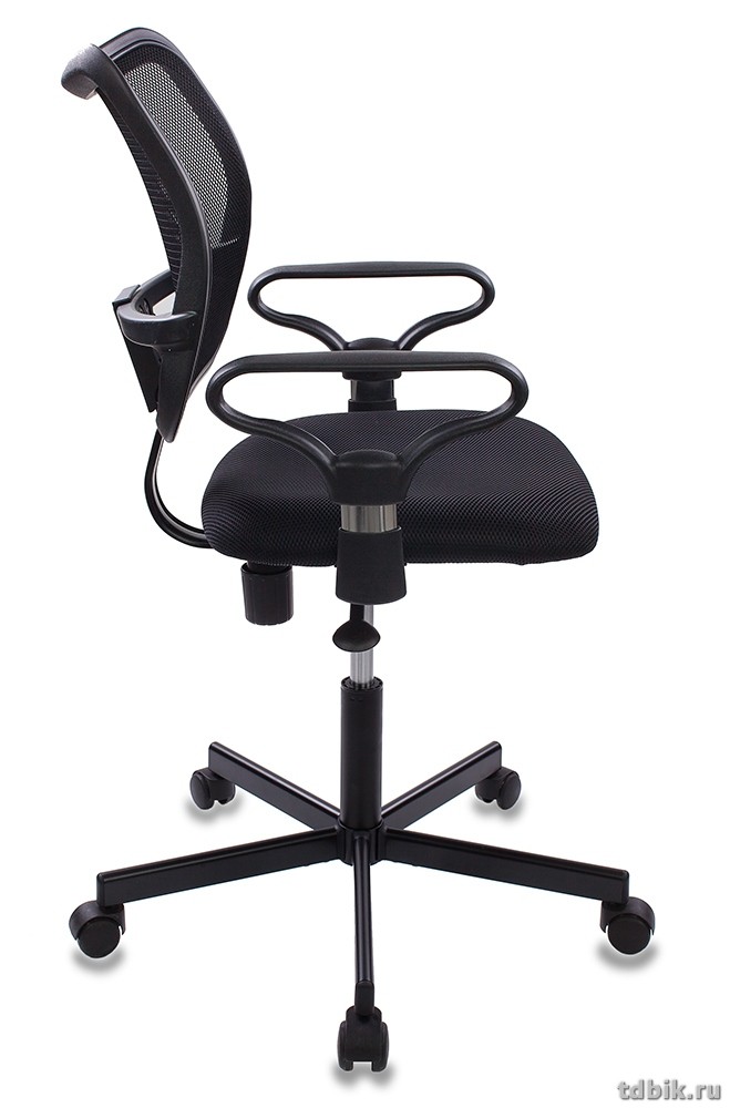 Кресло оператора Бюрократ CH-799M/TW-11 (спинка сетка, сиденье ткань, крестовина металл, цв. Черный)