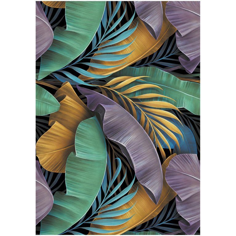 Бумага упаковочная 70*100см  в рулоне "Цветочный принт"