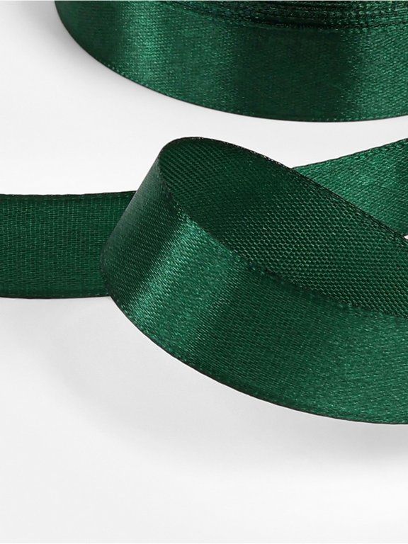 Лента атласная 2,0см*23м, цв. зелёный темный ART UZOR