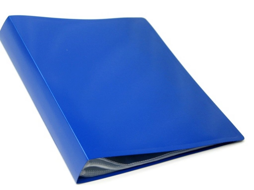 Папка А4 60 прозр.вклад, пластик 0,70 мм, Buro, синяя