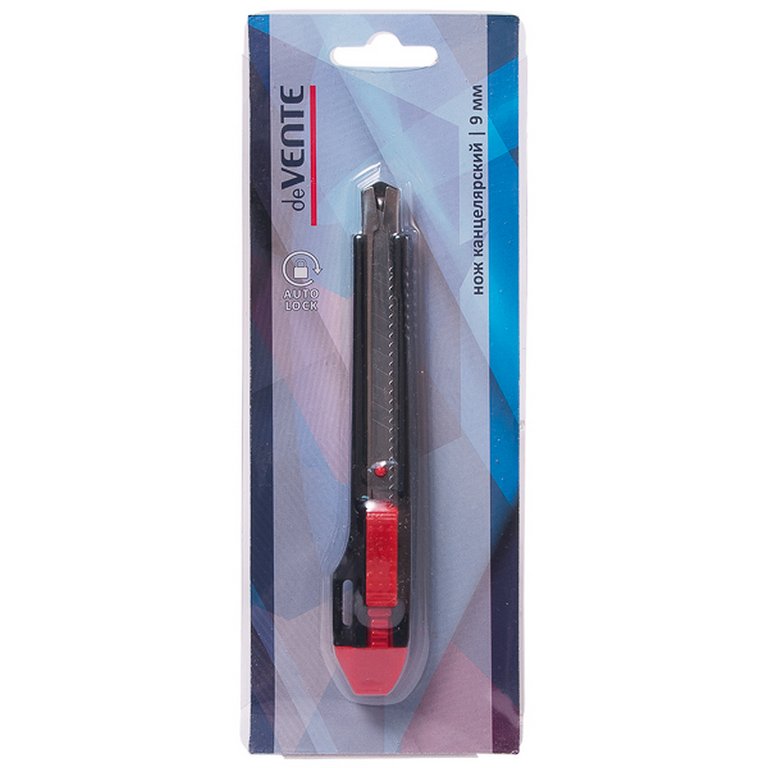 Нож канцеляр. шир. 0,9 см, метал. направляющие deVENTE