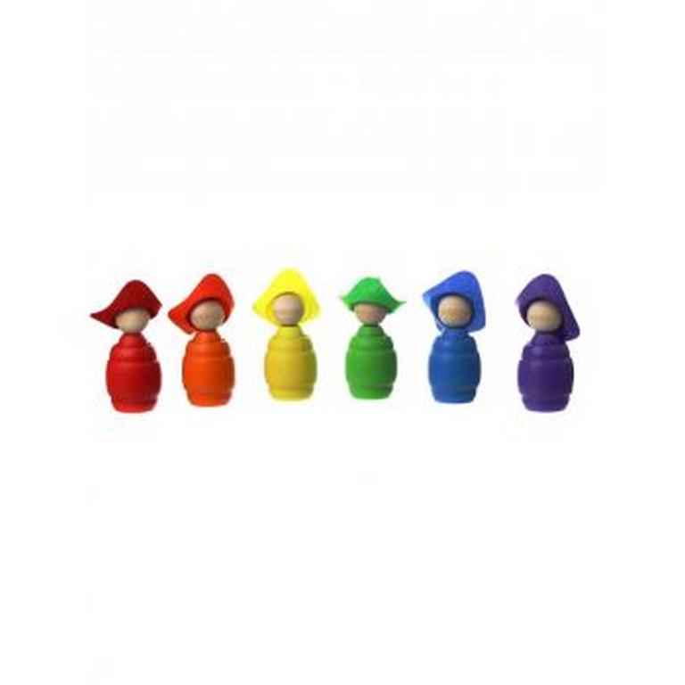 Игра обучающая  Цвета "Ребята в шляпах и бочонки" (дерево) WOODLENDTOYS