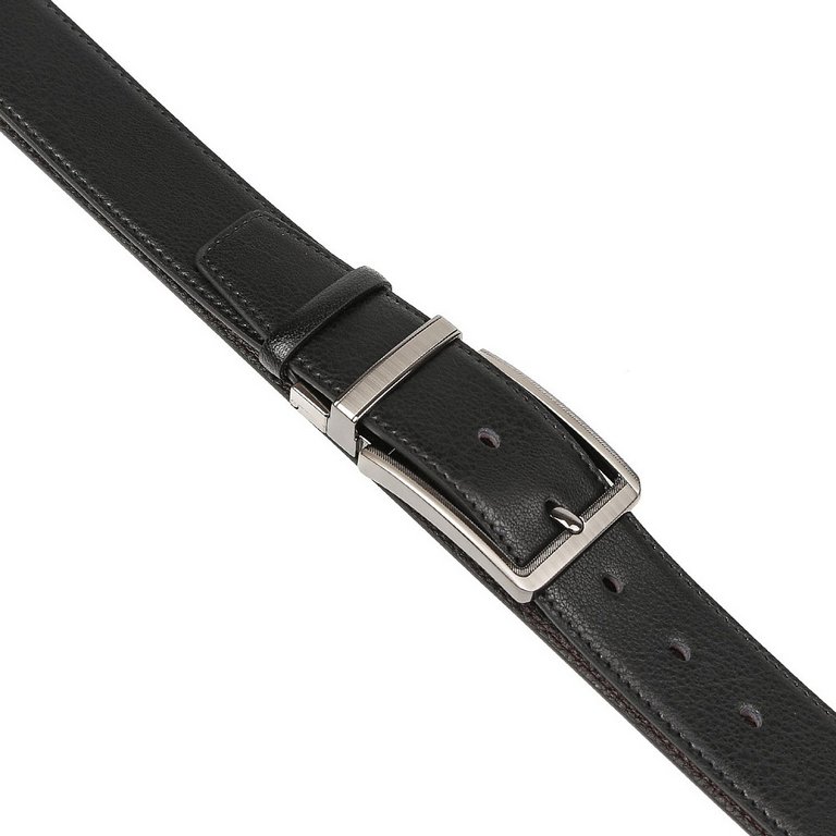 Ремень FABRETTI мужской, натуральная кожа, размер 130, коричневый/чёрный