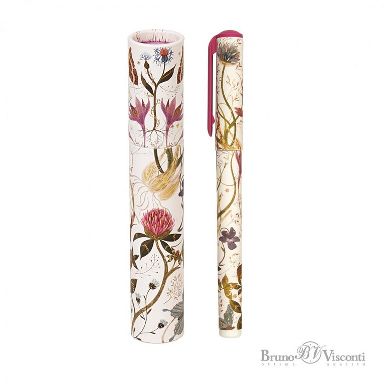 Ручка шариковая Bruno Visconti "Flora. Bright flowers" в футляре (картон), корпус ассорти