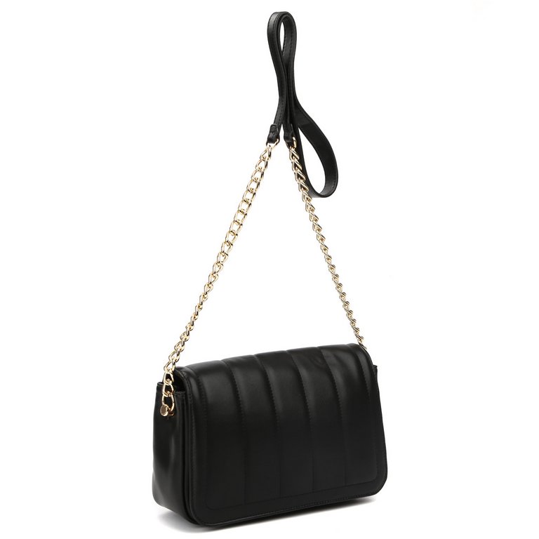 Сумка женская FABRETTI 25х15х8 см, нат. кожа, черный