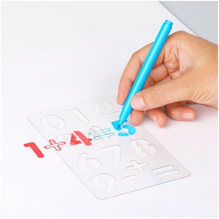 Трафареты "Буквы и цифры" 10*18см, ( набор 3шт) Мульти-Пульти