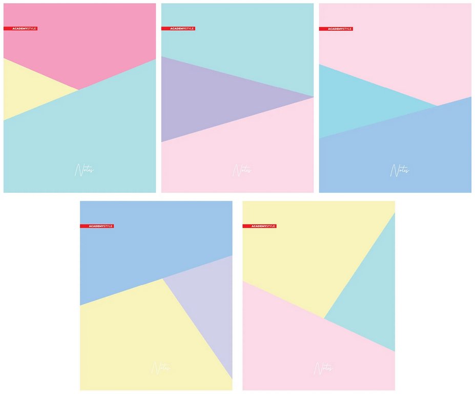 Тетрадь 96 лист кл. А5 на скрепке "Нежная текстура"