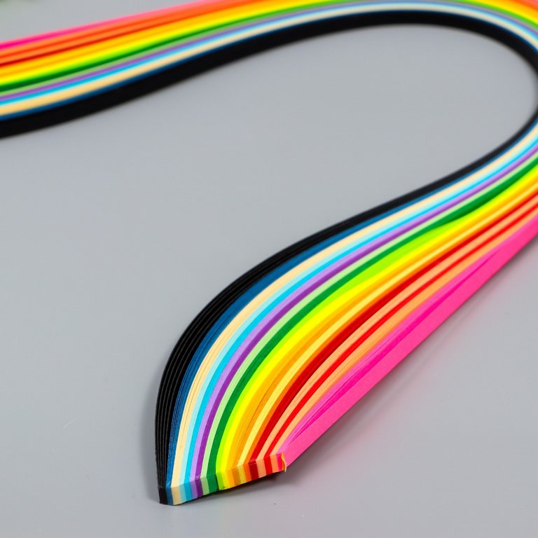 Квиллинг бумага 240 полос 5 мм*54 см "Цветные" Арт Узор