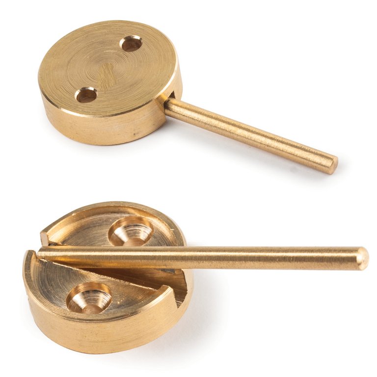 Плашка для опечат. с флажком d=29мм., латунь