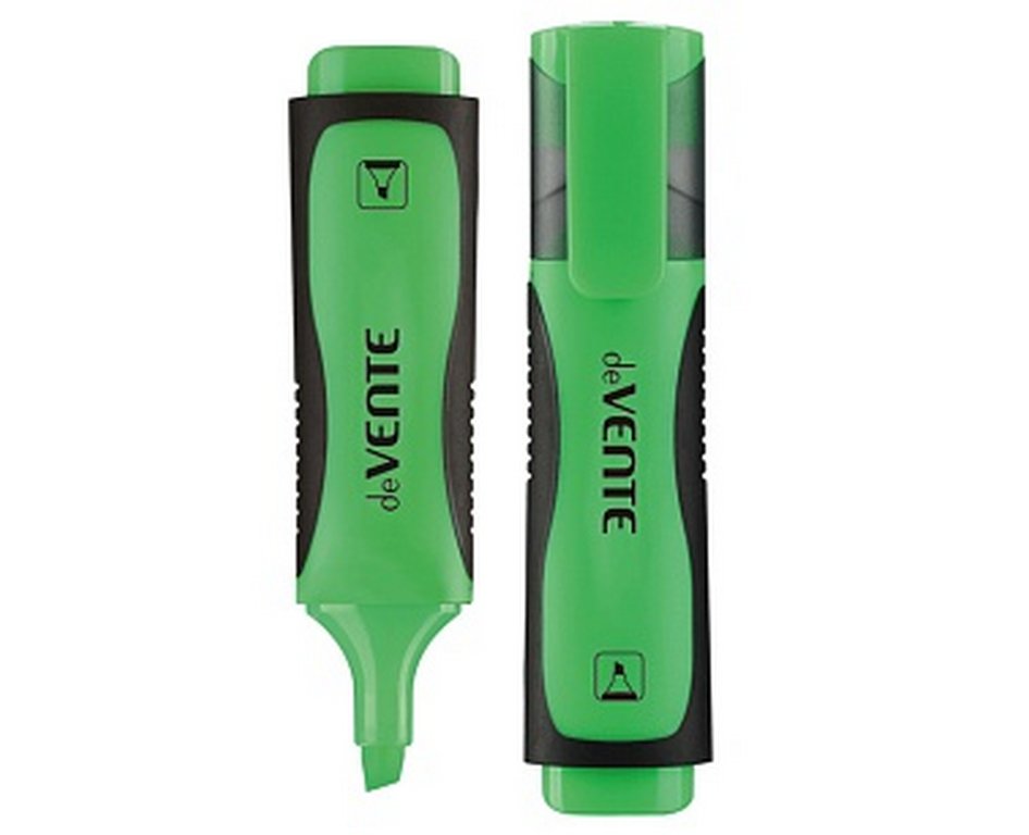 Текст-маркер deVENTE 1-5мм зеленый (с каучуковыми вставками)