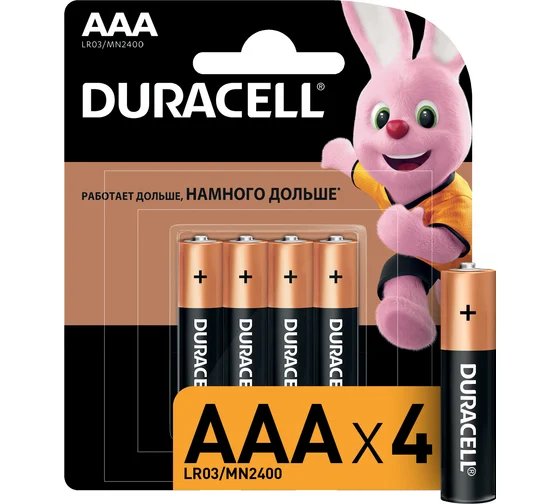 Батарейка щелочная LR-03 ААА Duracell Basic 4шт/уп