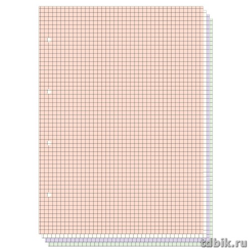 Сменный блок А5 200л. к общим тетрадям, клетка, 4 цвета
