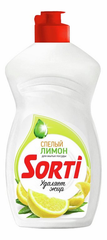 Жидкость д/мытья посуды Sorti Лимон 450 мл.