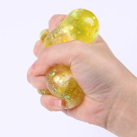 Мялка "Шар с блестками" 6 см цв. ассорти  JOLLY JOT