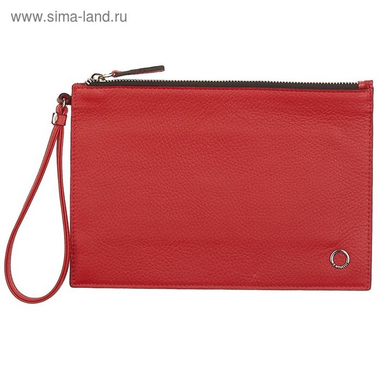 Сумка женская-конверт  D.Morelli , нат. кожа, красная