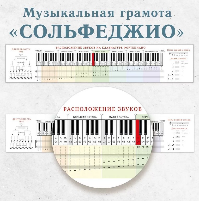 Плакат-полоска "Музыкальная грамота Сольфеджио"