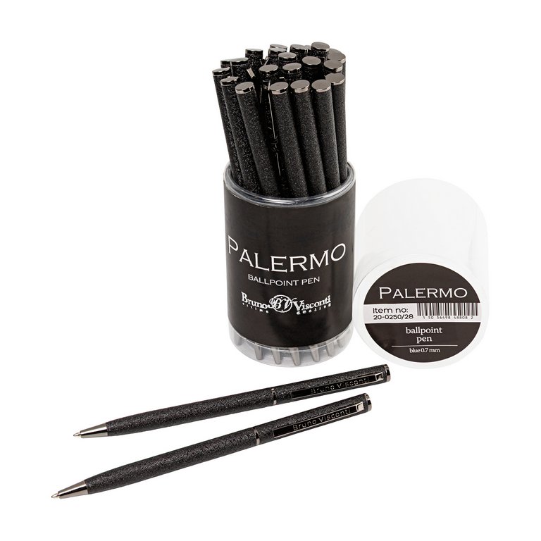 Ручка шариковая Bruno Visconti "Palermo"  с эффктом винтаж черный (стерж.117мм)