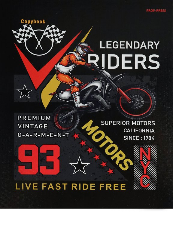 Тетрадь 80 лист кл. А5+ на кольцах "ЛЕГЕНДЫ МОТОКРОССА"