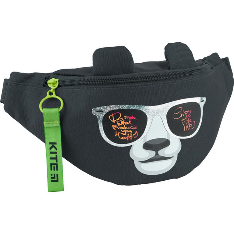 Сумка поясная Kite детская 27x15x6,5 см синий/серый