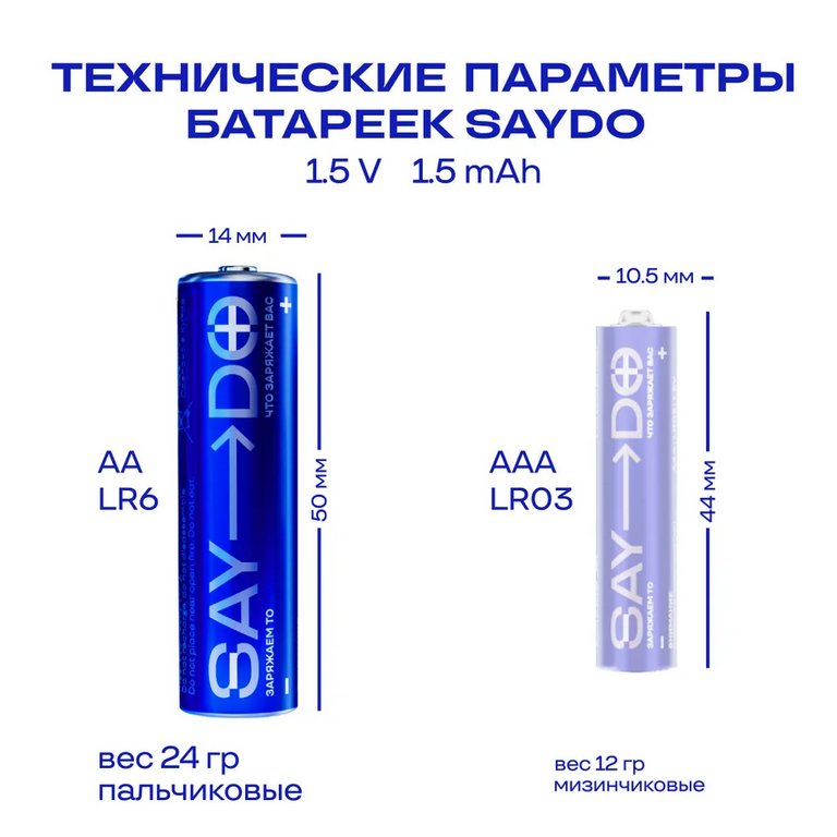 Батарейка щелочная LR-06 АА SAYDO
