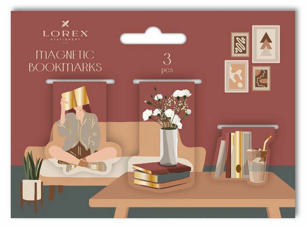 Закладка магнитная 3 шт/уп "BOOK NIGNT" LOREX