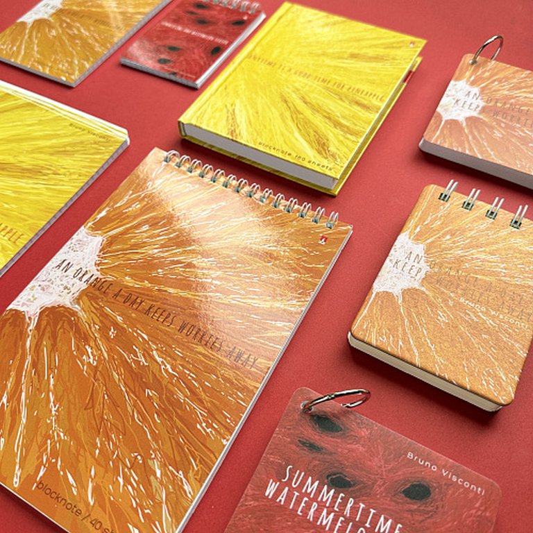 Бизнес-блокнот А6 160л., 110*145 мм, Альт "EXOTIC FRUITS"