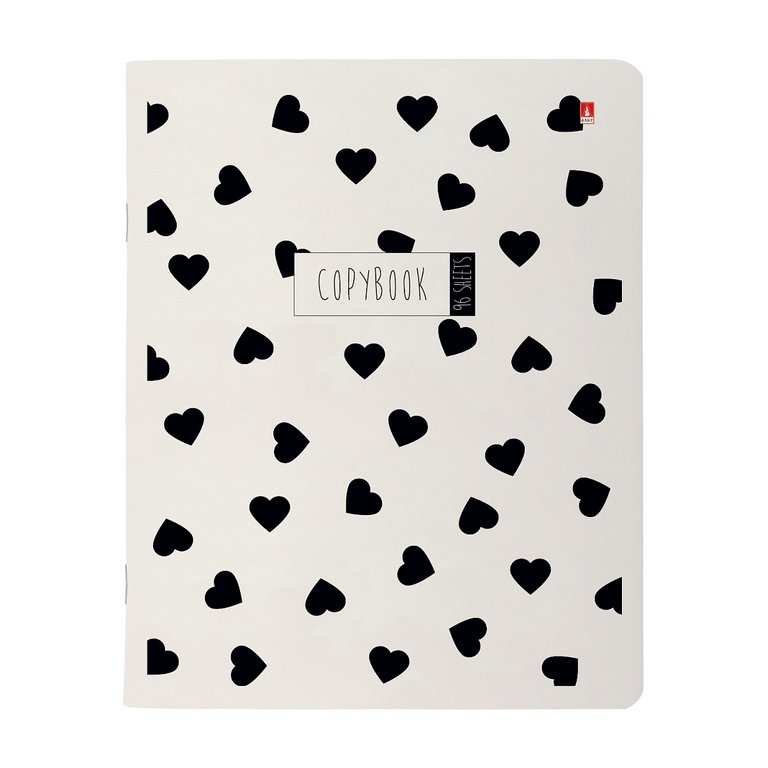 Тетрадь 96 лист кл. А5 на скрепке "BLACK & WHITE" ассорти