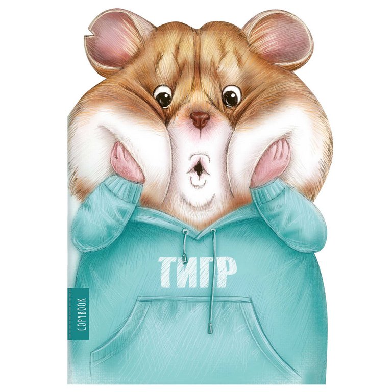Тетрадь 40 лист в точку  180*255 мм на скрепке "Испуганный хомяк" Феникс+
