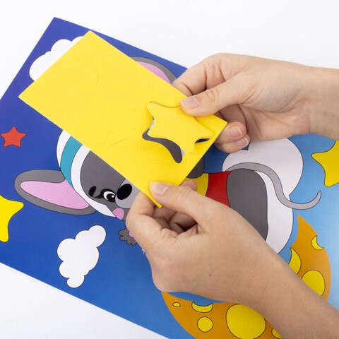 Аппликация из ЭВА "Мышонок" А4 ЮНЛАНДИЯ