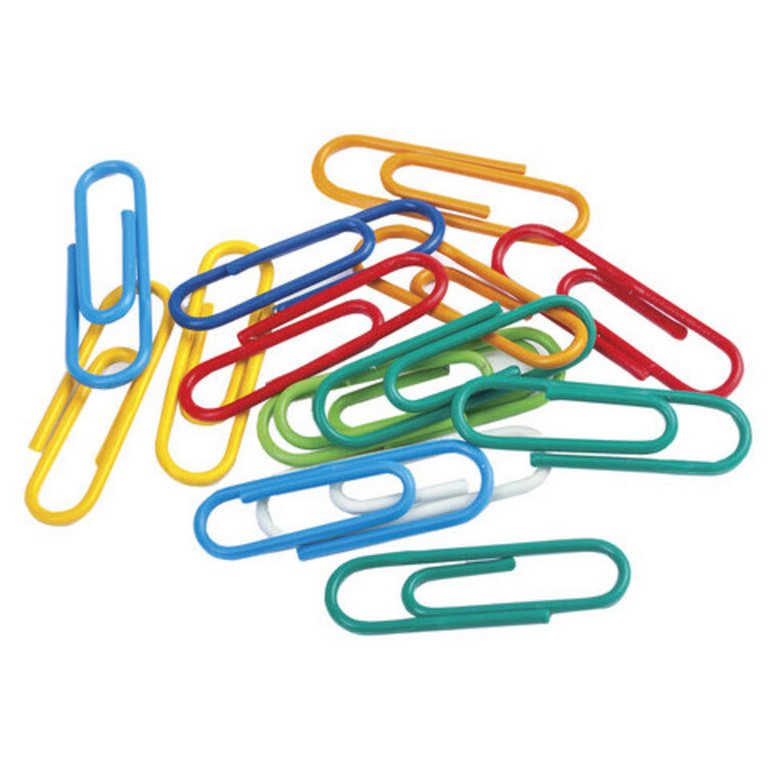 Скрепки 33 мм 100 шт/уп цветные inФОРМАТ