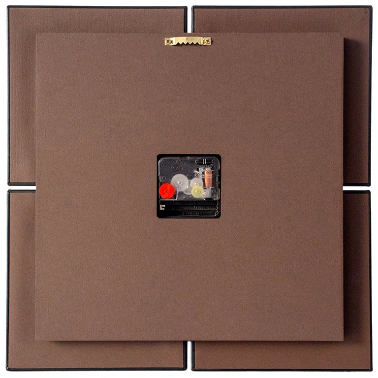 Часы настенные Макей "Вечность" нат. кожа 33,5*33,5 см, цвет черный