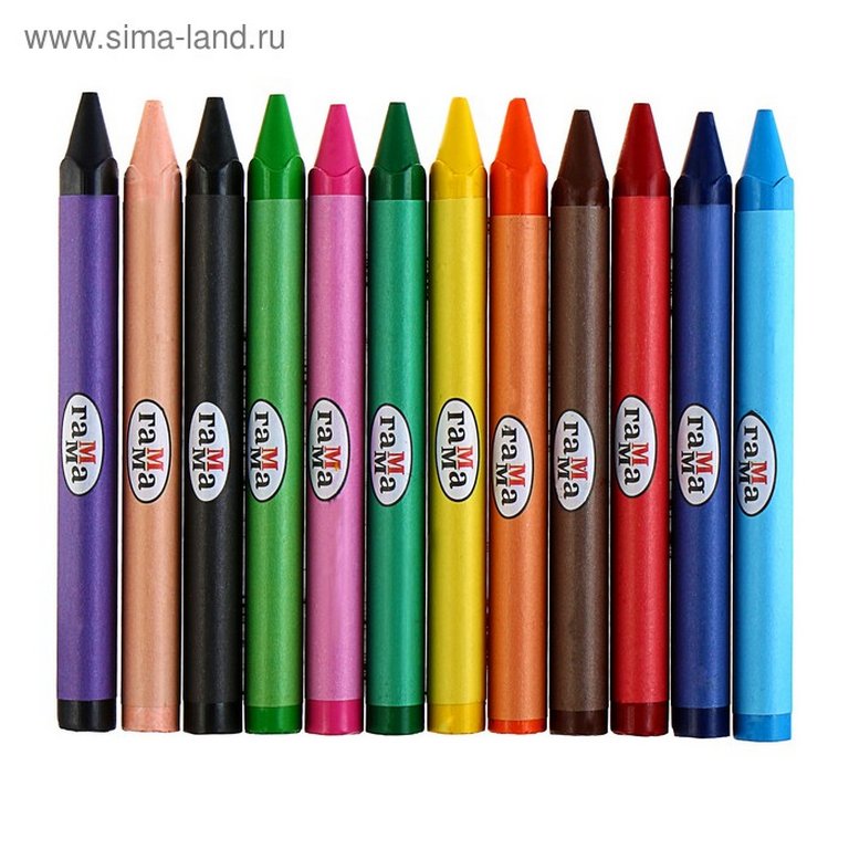 Набор карандашей восковых трехгранных 12 цв. ГАММА "Классические"