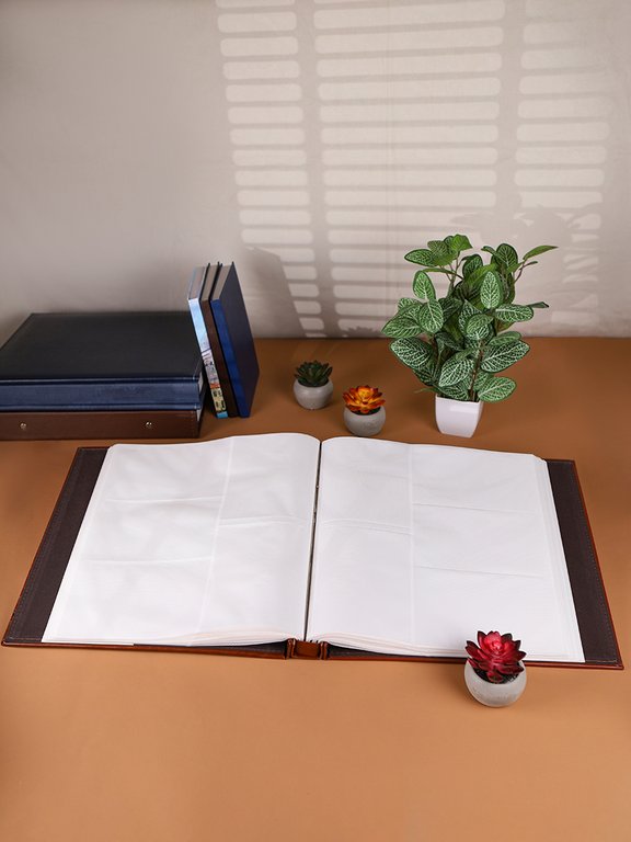 Фотоальбом 500 фото 10*15см "Важное событие" MILAND коричневый, обложка под кожу. в коробке