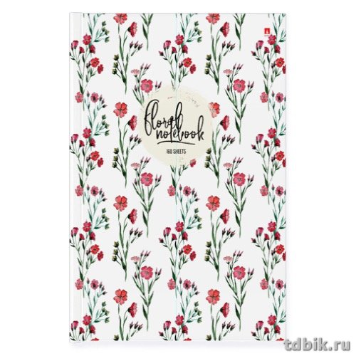 Бизнес-блокнот А4 160л, 210*297 мм., Альт "ЦВЕТЫ. ФЕЕРИЯ"