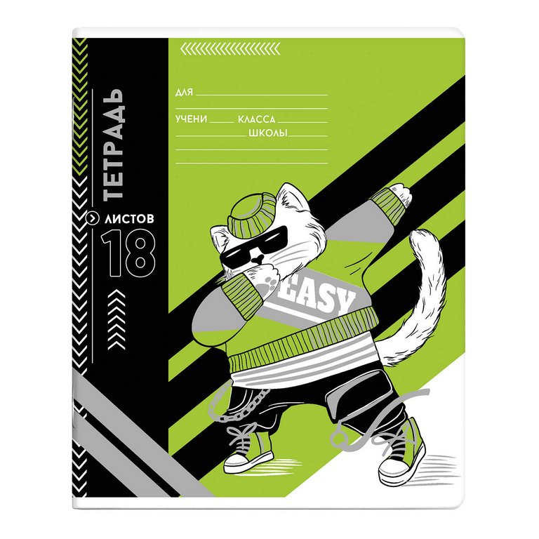 Тетрадь 18 лист кл. А5 "ХИП-ХОП ПАТИ" ассорти
