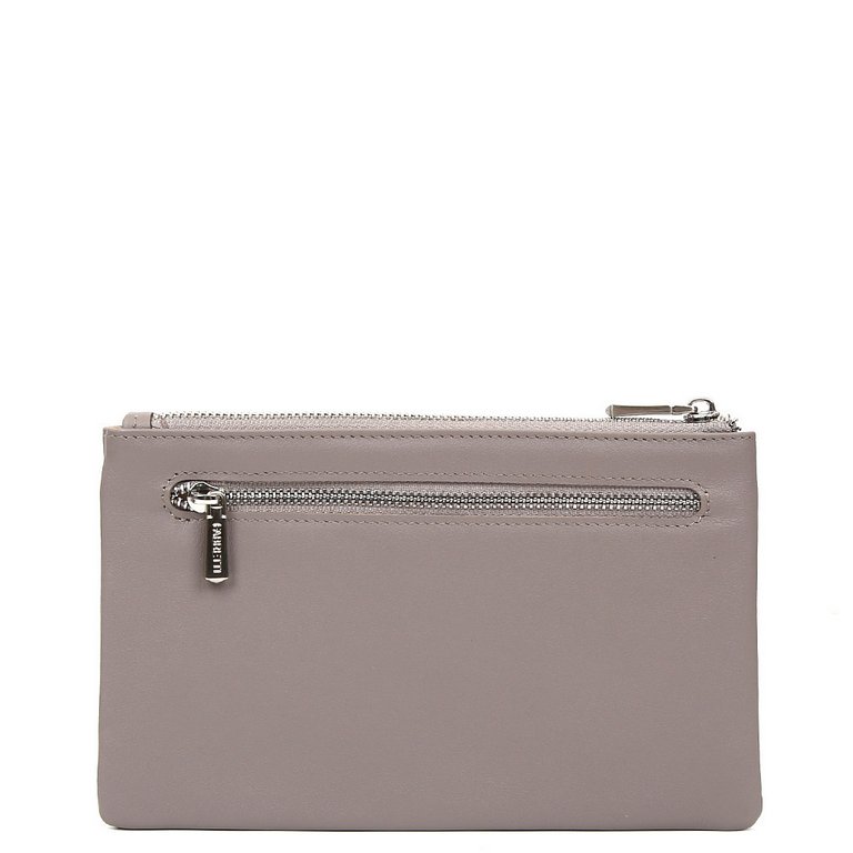 Портмоне FABRETTI женское, нат. кожа, 18,5*12*0,5см, серый