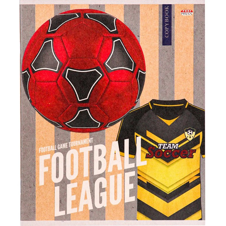 Тетрадь 48 лист кл. А5 на скрепке Prof-Press "РАЗНОЦВЕТНЫЕ МЯЧИ" обложка - крафт