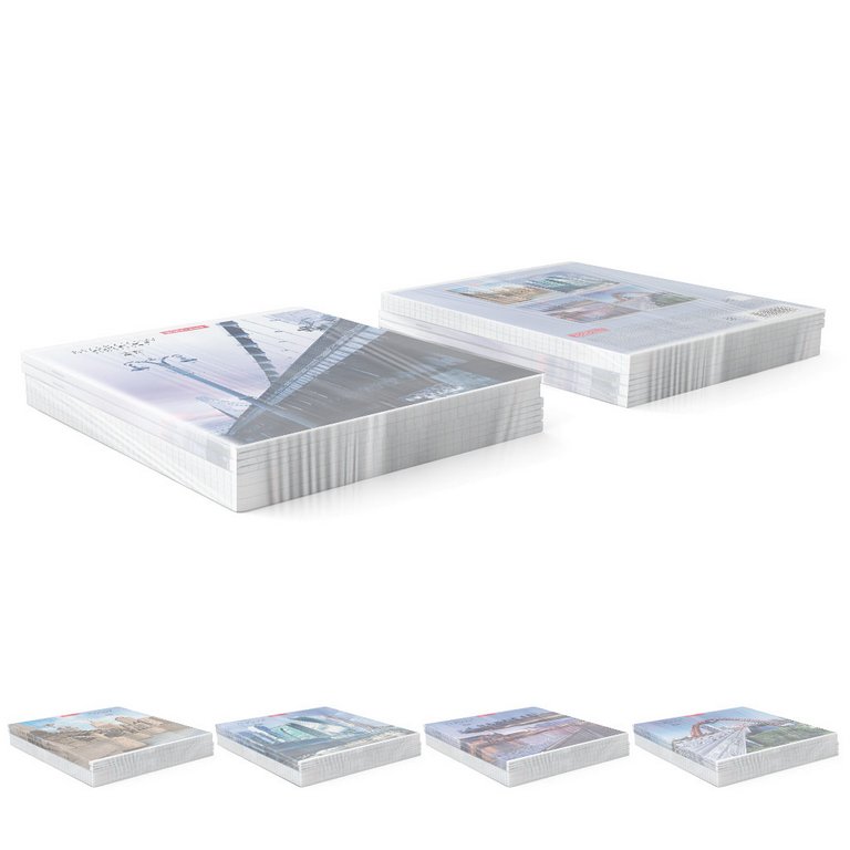 Тетрадь 48 лист кл. А5 на скрепке "Moscow Bridge" 5 ВИДОВ