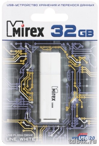 Флеш-диск 32Gb  Mirex LINE WHITE