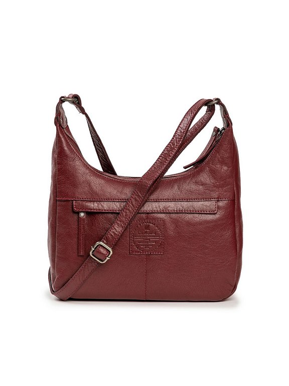 Сумка женская Dr.Koffer 28х21х9см см, нат.кожа бордовая