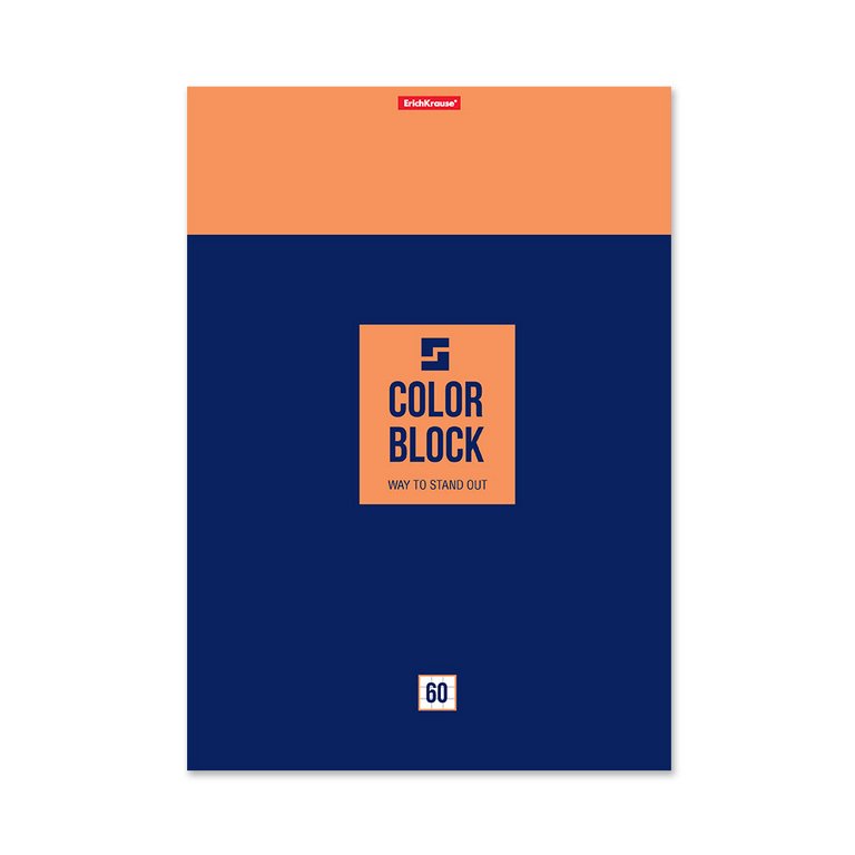 Блокнот А4  60л., 210*297 мм, на клею "Color Block"