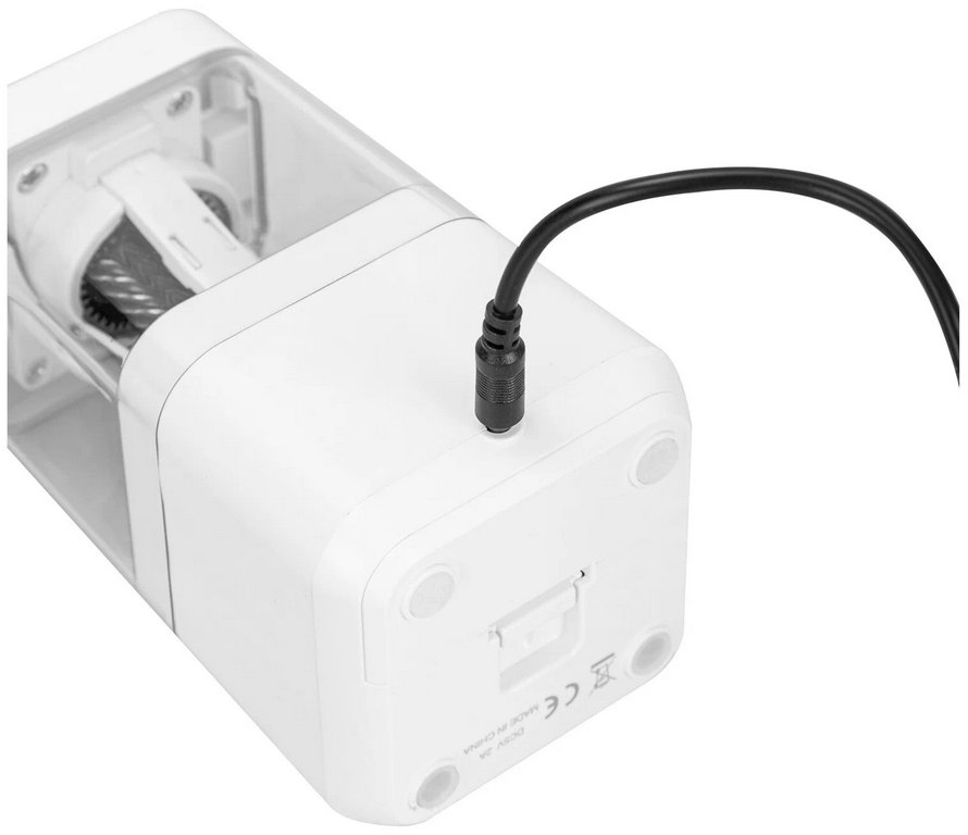 Точилка электрическая Deli 1 отверстие, белая, от батареек или от кабеля USB