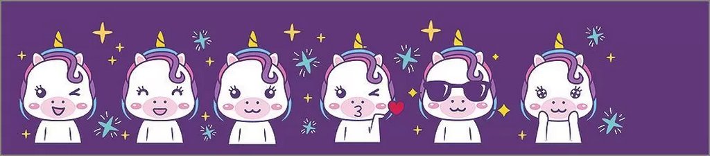 Закладка-линейка  "Единороги"